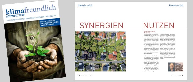 Auf dem Bild ist eine Collage des Magazins Klimafreundlich zu sehen.