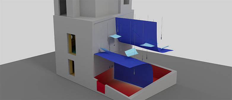 Interaktives Hallraum-Modell