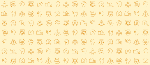 Icons representing energy research