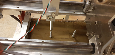 Geotechnik und Naturgefahren -  Boden-Bauwerksinteraktion, Pfahl-Modell 