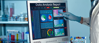 Bildschirm mit Daten