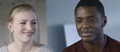 The students Sonia Below, Beuth Hochschule für Technik Berlin and Mamadu Djalo, Coventry University UK.