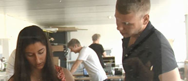 The students Aurélie Piraud and Boris Quillard, Institut Universitaire de Technologie, Grenoble.