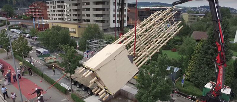 Studierende der Hochschule Luzern – Technik & Architektur haben einen Leuchtturm als Wahrzeichen des Horwer Kulturprojekts «Halbinsel» entworfen.