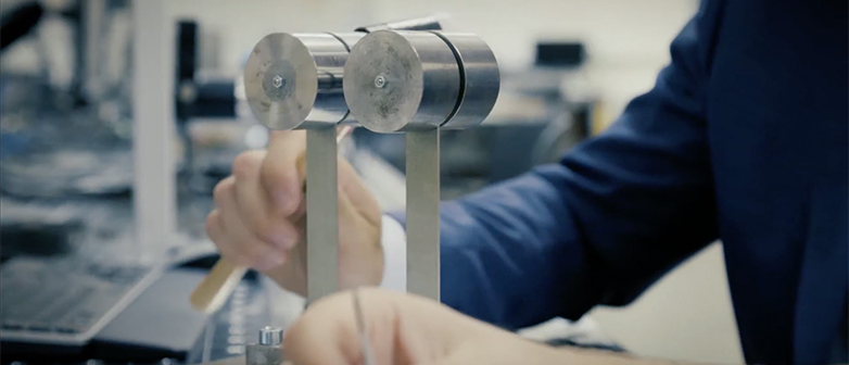 Testaufbau in Nahaufnahme