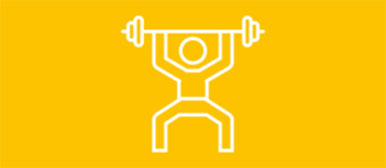 Grafik eines Menschen, der eine Hantel stämmt