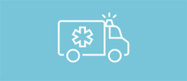 Grafik eines Ambulanzautos