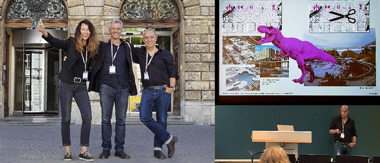 Bildcollage mit unterschiedlichen Eindrücken der Konferenz in Graz.