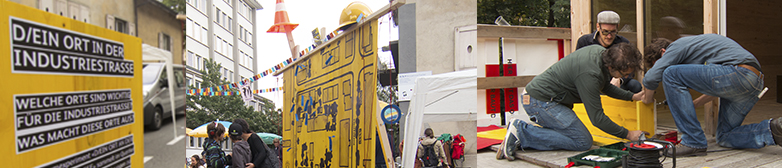 Collage vom Industriestrassenfest in Luzern im Rahmen des Projektes Guerilla Urbanism aus dem CCTP 