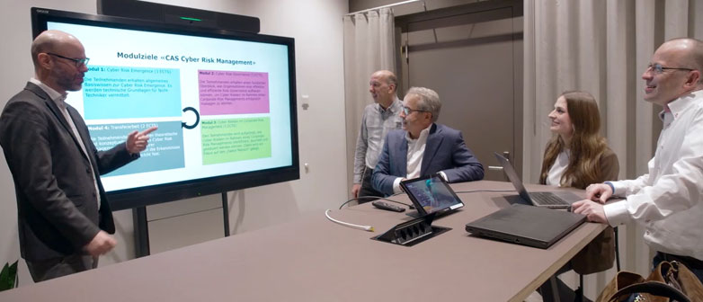 Stefan Hunziker, Maurizio Tuccillo und Carlo Pugnetti mit Testimonials