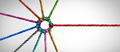 Rad aus Strickschnur