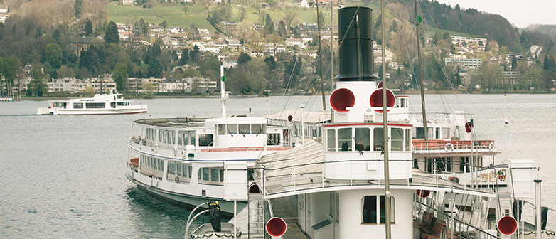 Schifffahrt, Vierwaldstättersee, Dampfschiff