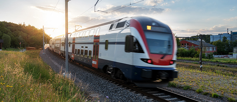Zug in Bewegung