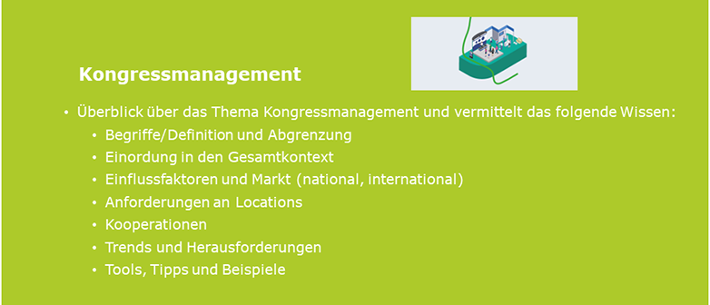Modulbeschrieb Kongressmanagement