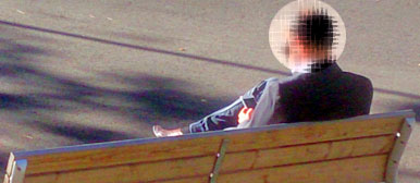 Anonymisierter Spaziergänger