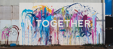 Together written on a wall