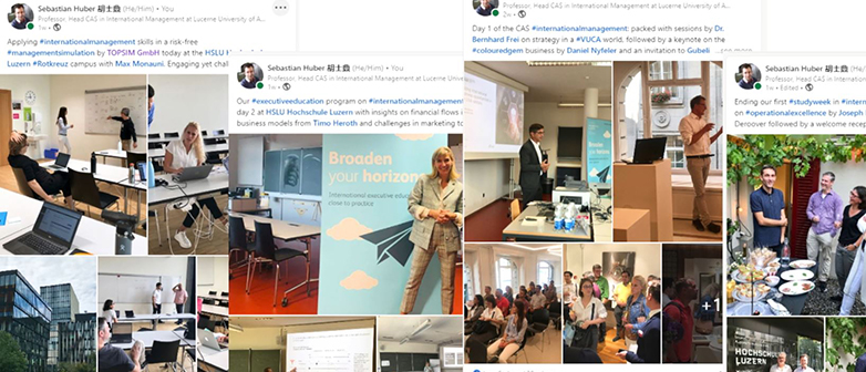 Ausschnitte von Social Media Beiträge