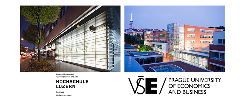Picture Entrance VSE and Lucerne School of Business with Logos