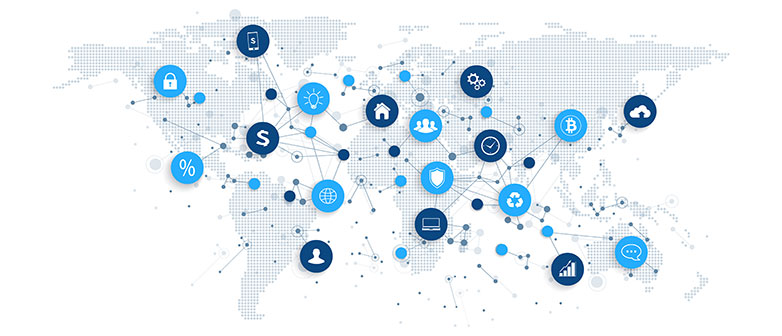 Illustration einer Weltkarte