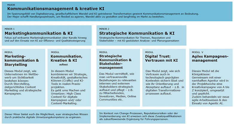 Major Kommunikationsmanagement & kreative KI_Bachelor Business Administration HSLU