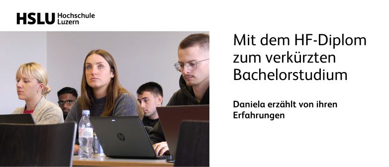 HSLU-Kampagne, wo Studierende konzentriert im Unterrichtszimmer zu sehen sind, namens 