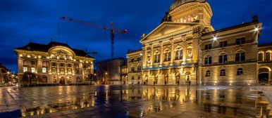 Bundeshaus Schweiz in der Nacht