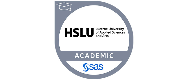 Master in International Financial Management Logo SAS Joint Certificate “SAS Business Analytics Specialist” HSLU