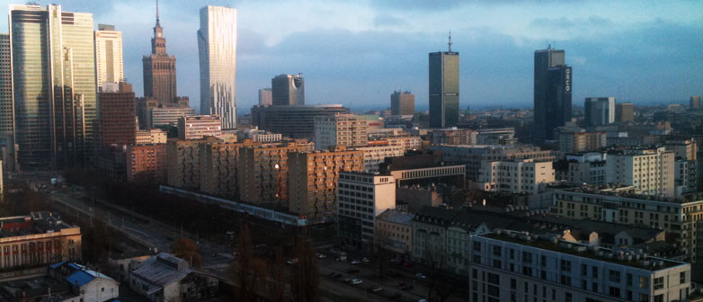 Bird's perspective on Warszaw