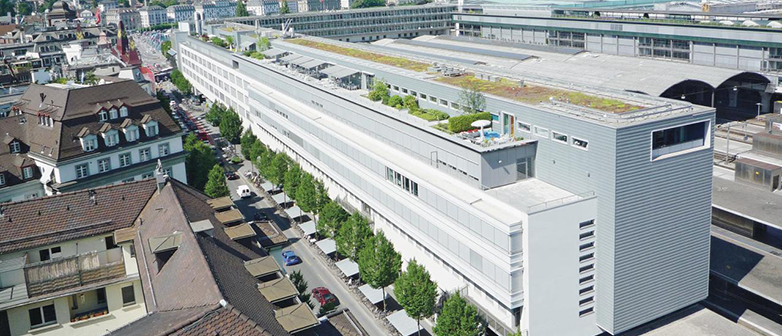 Gebäude Zentralstrasse 9, HSLU Wirtschaft von oben