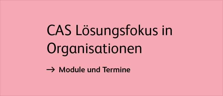 Teaser Module und Termine CAS Lösungsfokus in Organisationen