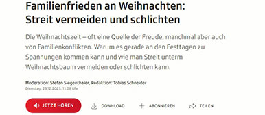 Familienleben an Weihnachten Interview mit Susann Bongers SRF 1