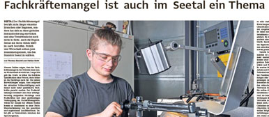 Fachartikel Seetaler Bote über Fachkräftemangel