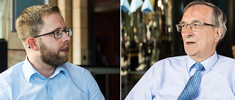 Michael Huwiler und Walter Bühler, Absolventen des MBA Luzern der Hochschule Luzern