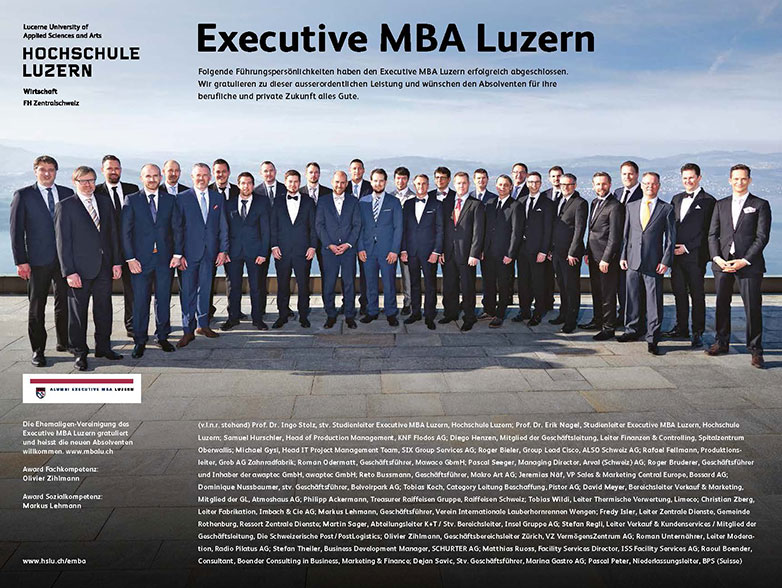 Diplomierung 24. EMBA Studiengang