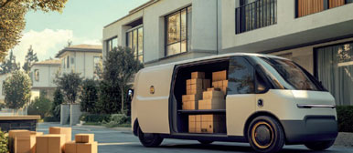 Teaserbild Lieferauto mit Paketen_Fachartikel Logistik