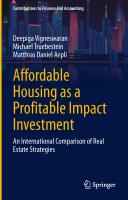 Dr. oec. HSG Matthias Daniel Aepli - Affordable Housing as a Profitable Impact Investment