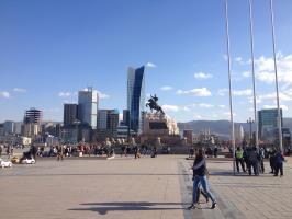 Sukhbaatar Square (Now Dschingis Khaan Square) of Ulaan Baatar , © PFS