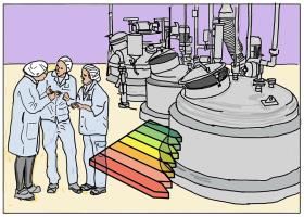 Illustration on energy efficiency in the cosmetics industry, © Ludger Fischer
